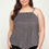 Thumbnail: Metallic Stripe Handkerchief Plus Size Top