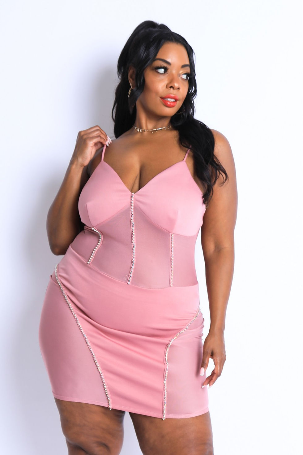 Thumbnail: Rhinestone Strapped Dress