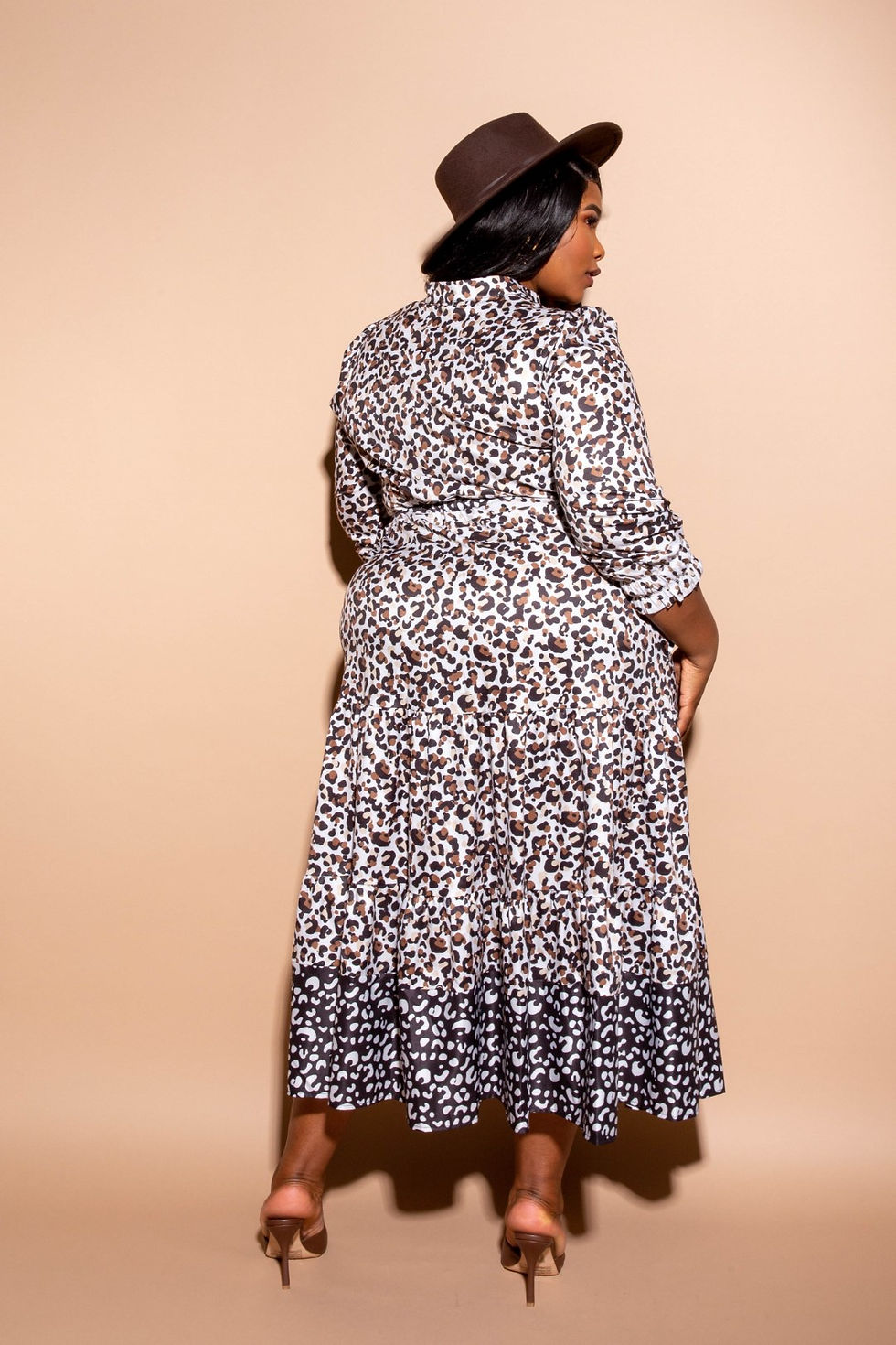 Thumbnail: Contrast Animal Print Shirt Dress