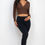 Thumbnail: Ribbed Wrap Front Long Sleeve Top