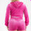 Thumbnail: Plus Size Velour Crop Zip Up Hoodie And Shorts Set