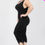 Thumbnail: Plus Size Square Neck Ruched Bodycon Midi Dress