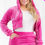 Thumbnail: Plus Size Velour Crop Zip Up Hoodie And Shorts Set