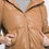 Thumbnail: Pu Faux Leather Zipper Hooded Puffer Jacket