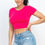 Thumbnail: Short Sleeve Roundneck Crop Top