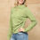 Thumbnail: Solid And Cozy Soft Knit Mock Neck Top With Side Ruched Detail