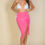 Thumbnail: Sexy Sheer Mesh Drawstring Ruched Skirt