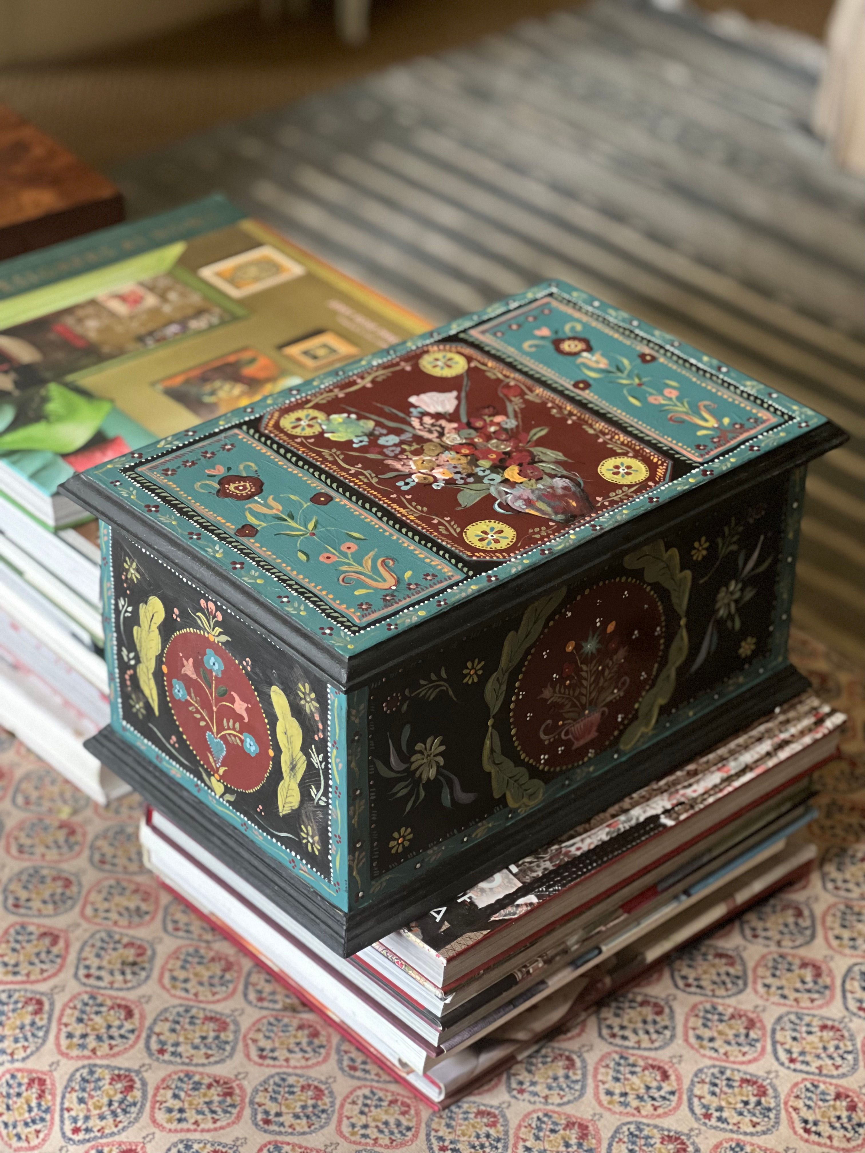 Hand painted large box - can be personalised