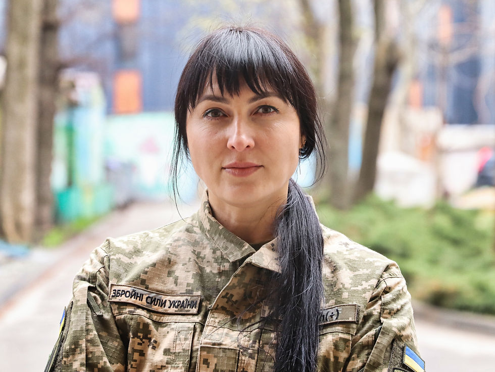 Mavka photographed in Kharkiv. Before joining the military, she worked as a photographer and was involved in environmental and animal welfare initiatives near her hometown. April 2026.