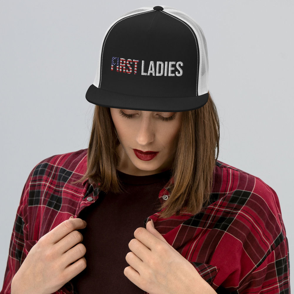 First Ladies Trucker Cap White Logo