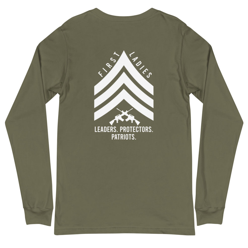 Unisex Chevron Back Long Sleeve Tee