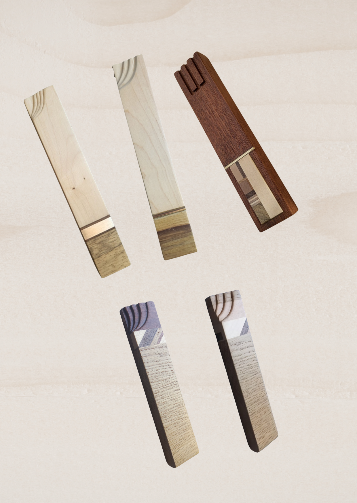 Modern Wooden Shin Mezuzah