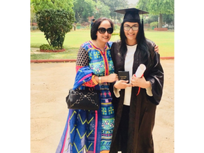Simran with her Mother who was diagnosed with 3 brain aneurysms