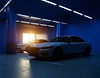 Firefly_Imagine an early morning scene inside a sleek, semi-luxurious white garage. A matt