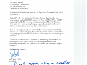 A Heartfelt Thank You from Catholic Extension