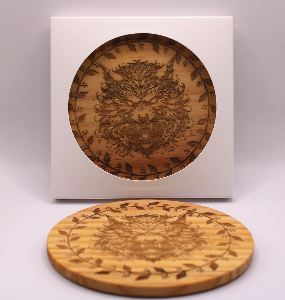 Thumbnail: Custom or Wholesale Wooden Engraved Coasters - x 10