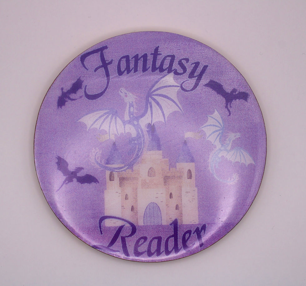 Thumbnail: Printed Resin Bookish Coasters Bundle x 4
