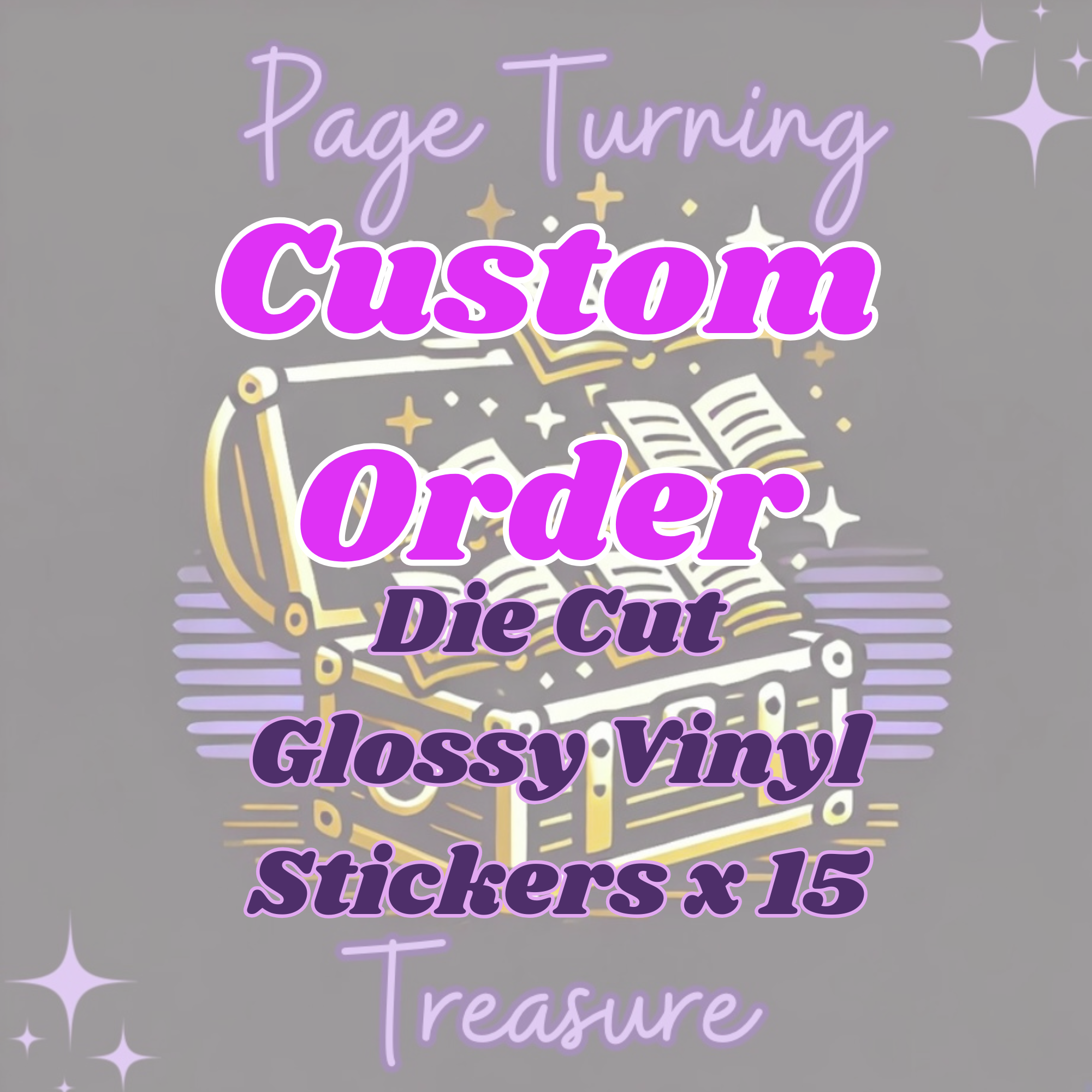Custom or Wholesale Glossy Vinyl Stickers - Die Cut x 15