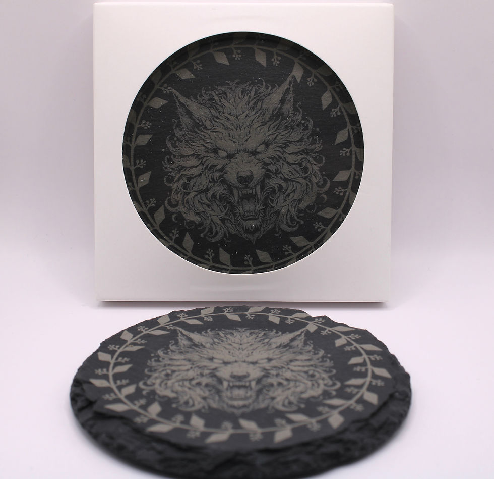 Thumbnail: Custom or Wholesale Slate Engraved Coasters - x 10