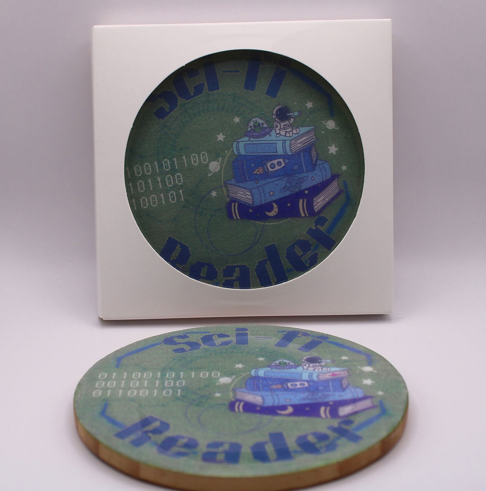 Thumbnail: Printed Resin Bookish Coasters