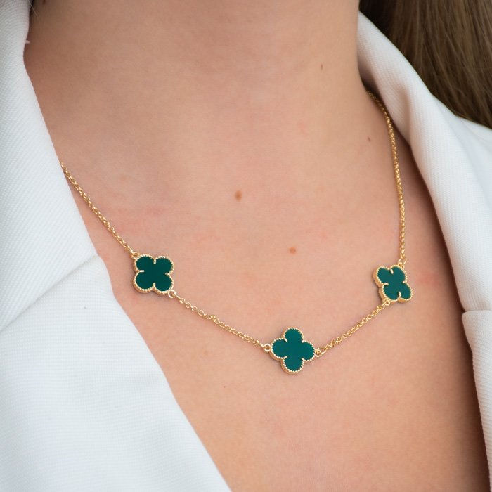 CHOKER TRÊS TREVOS VERDE