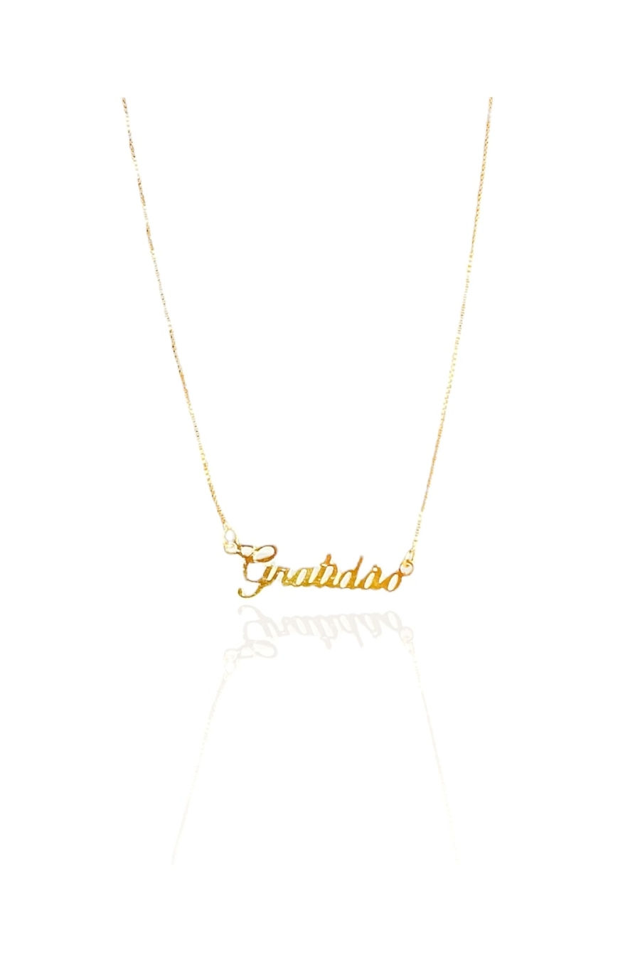 Colar Gratidão Banhado em Ouro 18k