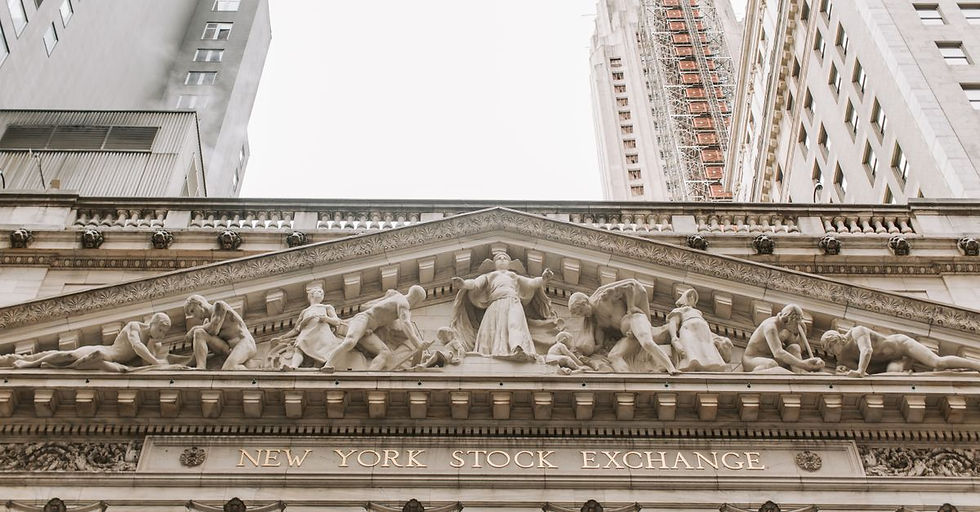Captured the iconic facade of the New York Stock Exchange with intricate architectural details.