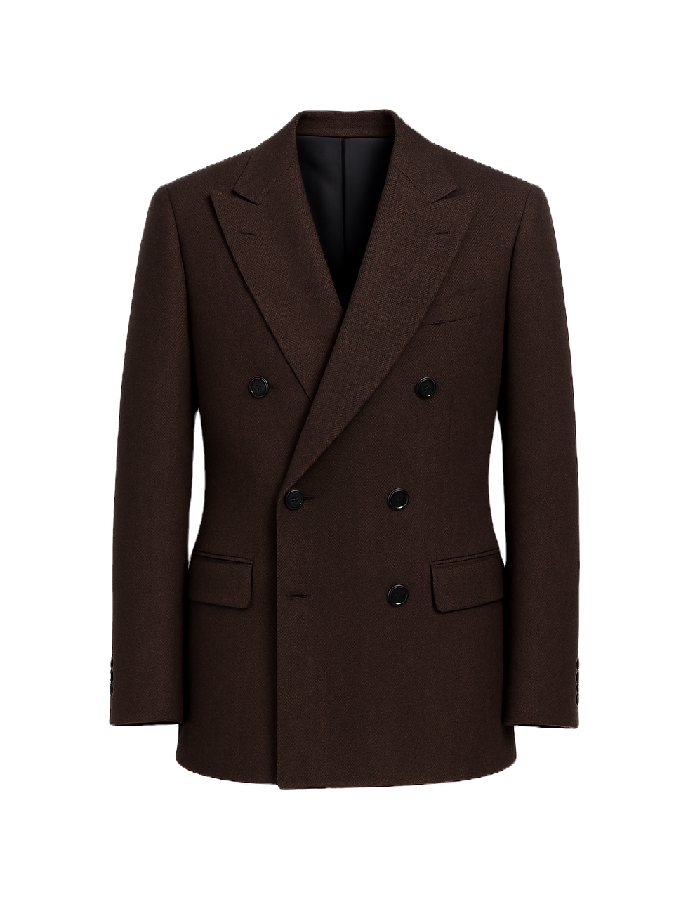 Men's Doublebreasted Jacket - Lined - 100% Wool - 100% Made in Italy