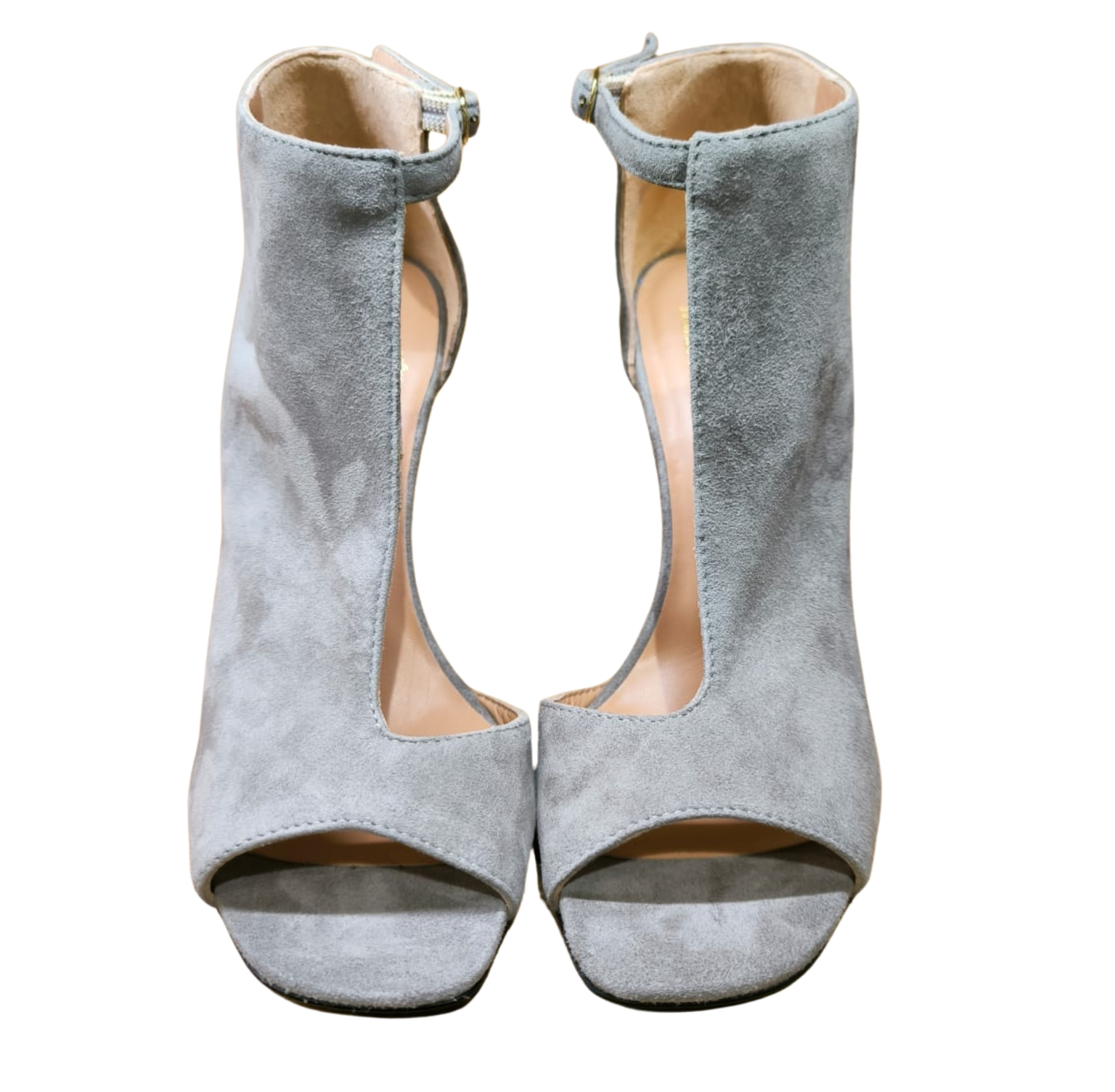 Ankle Boots/Sandals - Suede Leather - Grey - 100% Made in Italy