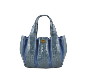 Julie Bag Crocodile Open Brown | Domenico Vacca