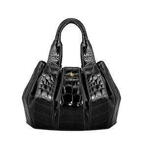 Julie Bag Crocodile Open Brown | Domenico Vacca