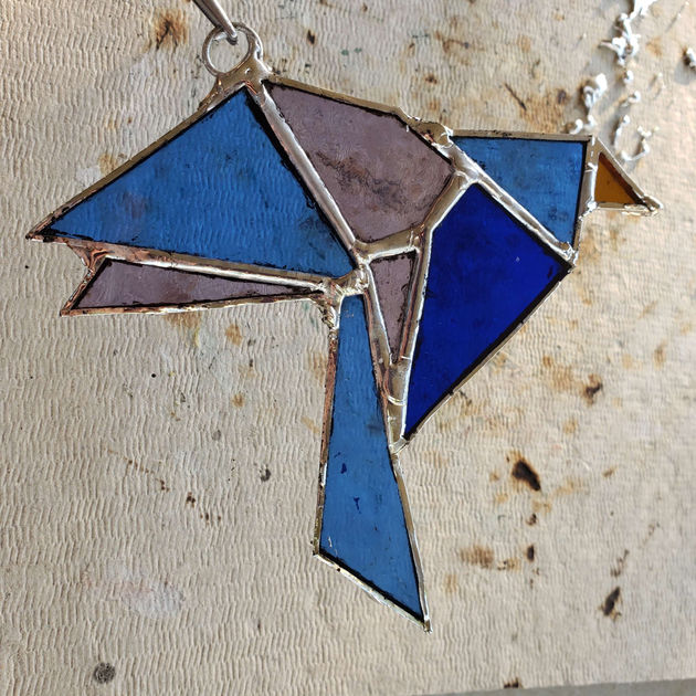 Small Dove Stained Glass Suncatcher