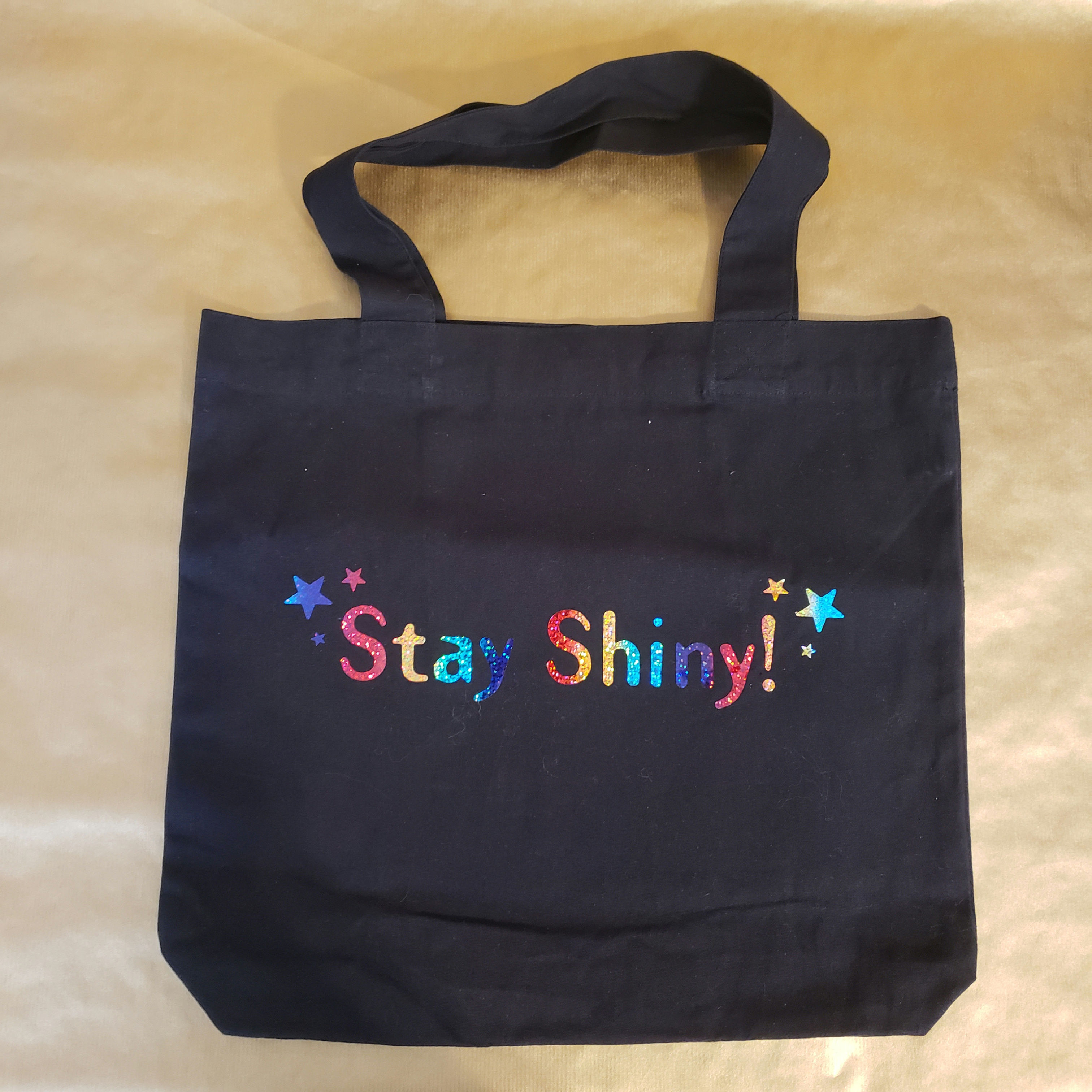 Stay Shiny! | Hand-decorated Tote Bag
