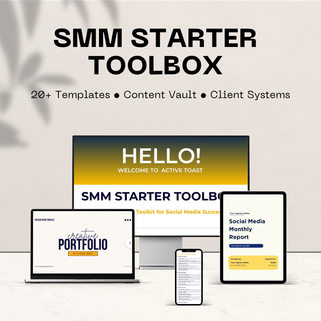 SMM STARTER TOOLBOX: Your Ultimate Toolkit for Social Media Success!