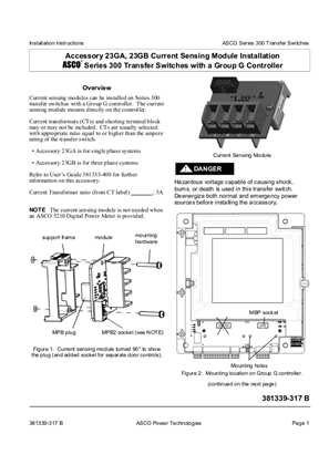 Thumbnail: ASCO 23GA/23GB SERIES 300 Group G Controller Accessory