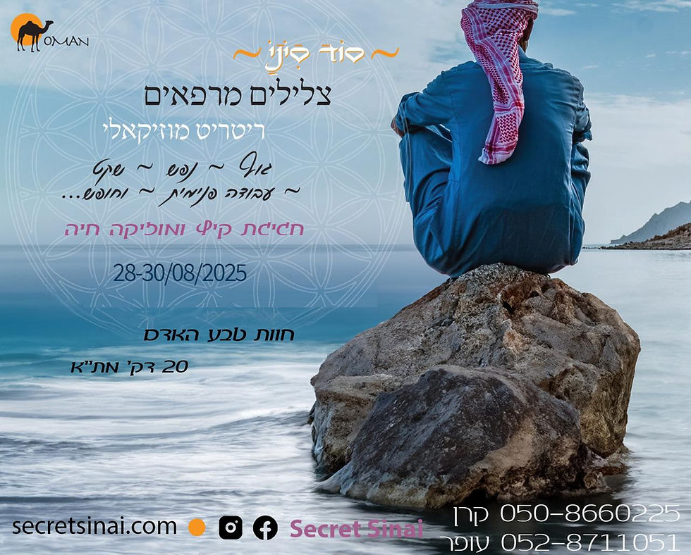 סוד סיני - ריטריט מוזיקלי, צלילים מרפאים חגיגת קיץ ומוזיקה חיה