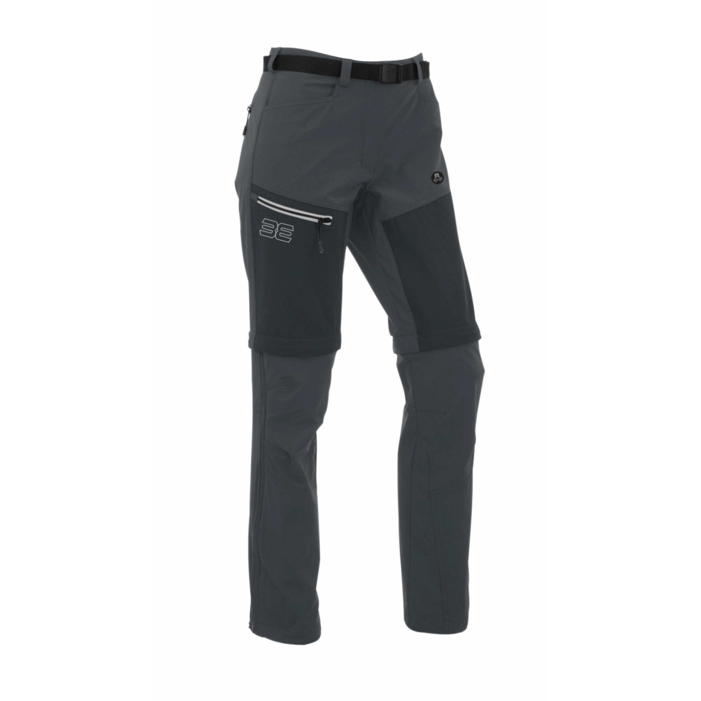 Maul Sports-Oakville 2XT Damen T-Zipp off Hose elastic-Farbe Dunkel grau/schwarz