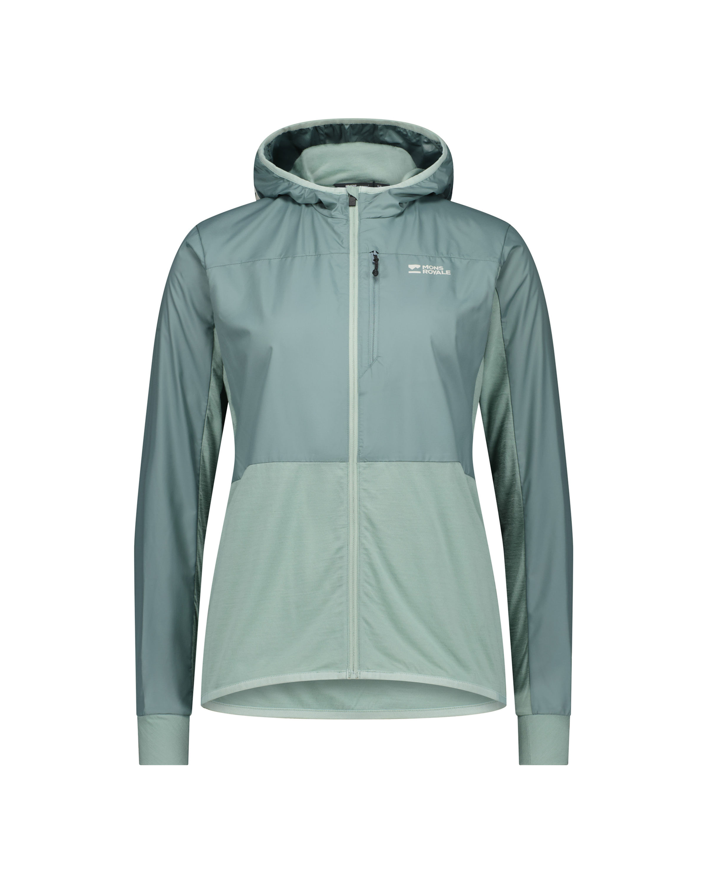 Mons Royale Damen Diversion Merino Wind Jacket - Farbe: Dew / Desert Sage