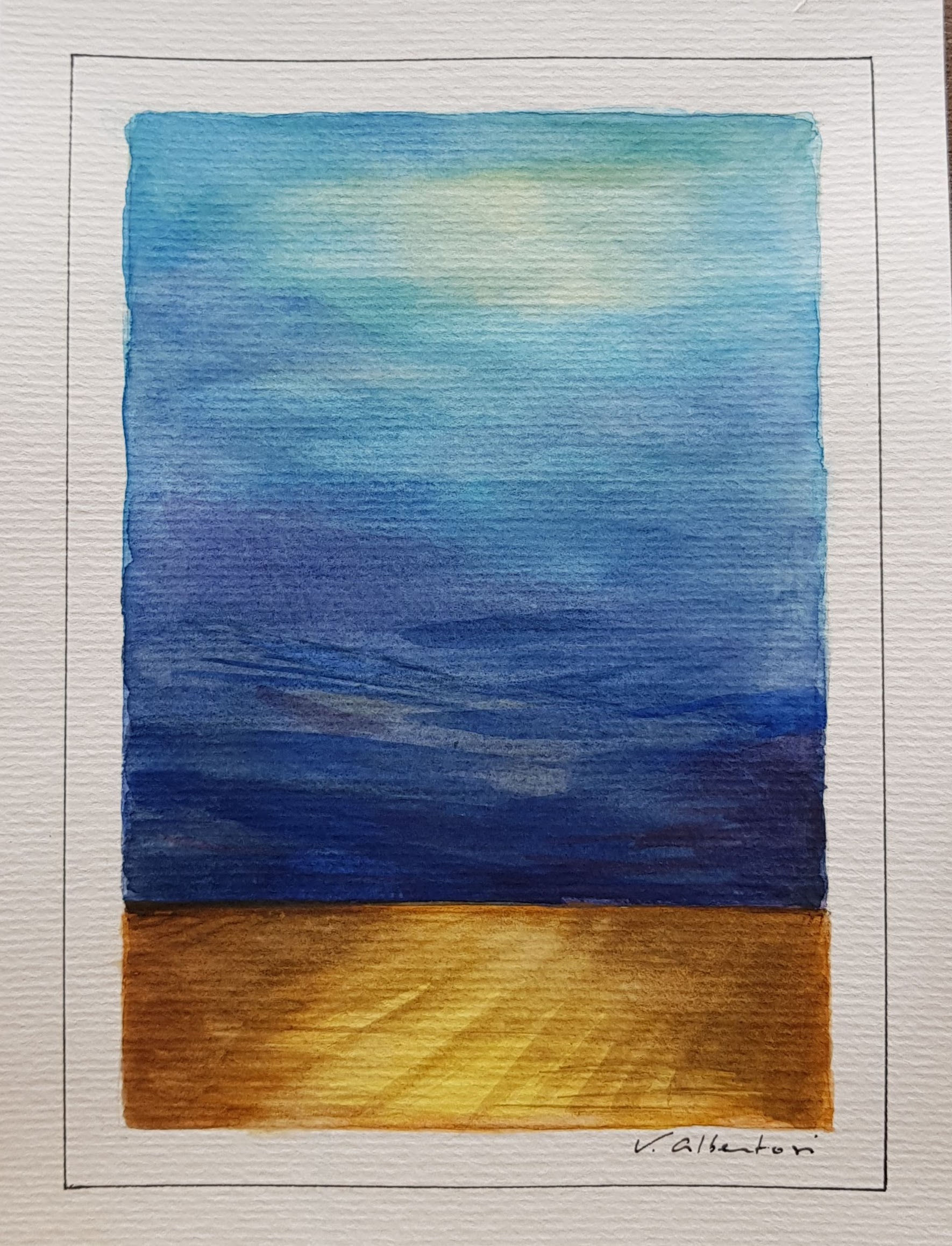 Paysage - nuit champs de blé Vexin