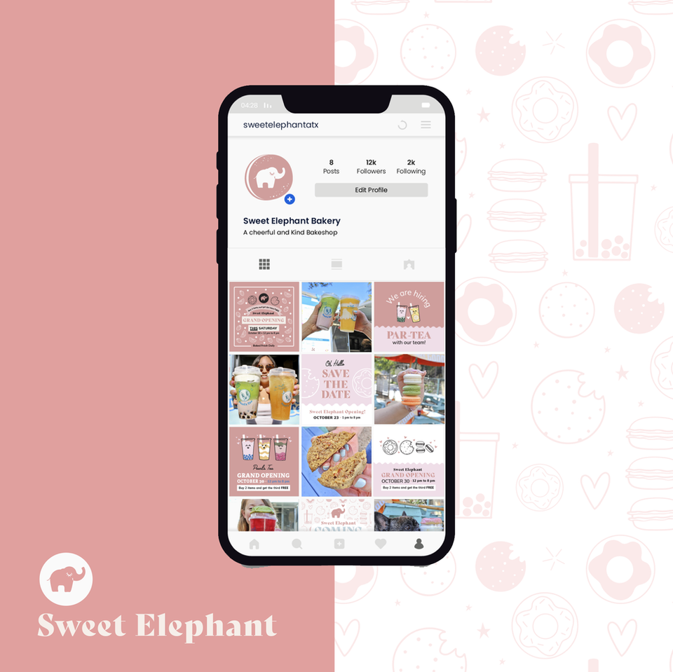 Sweet Elephant Instagram Post Mockup