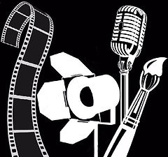6439744-Film-Industry-silhouette-icons-o