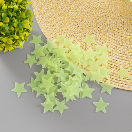 תמונה ממוזערת: Yellow Stars - מדבקות קיר זוהרות בחשיכה - כוכבים צהובים