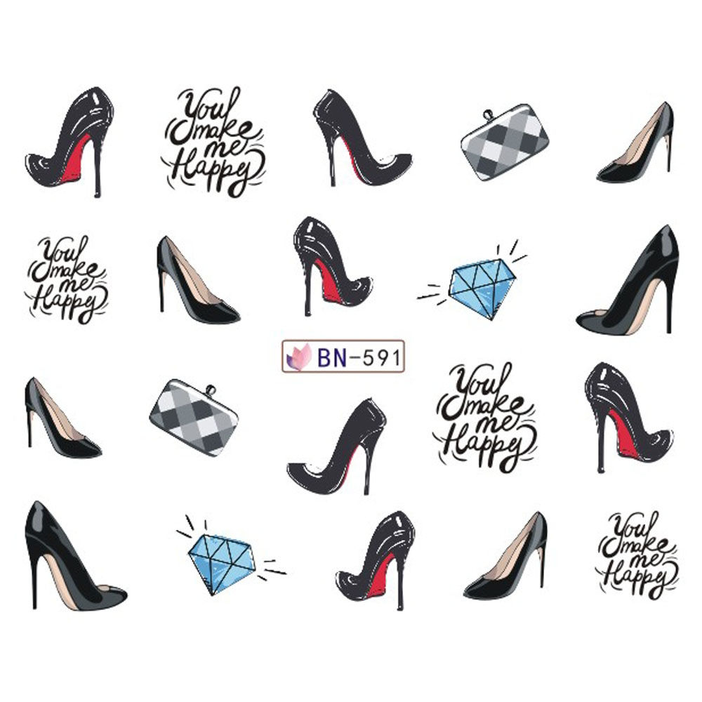 BN591 - מדבקת ציפורניים