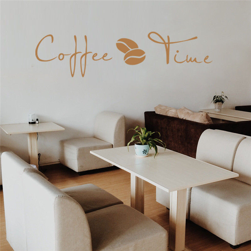 תמונה ממוזערת: Coffee Time - מדבקת קיר זמן קפה