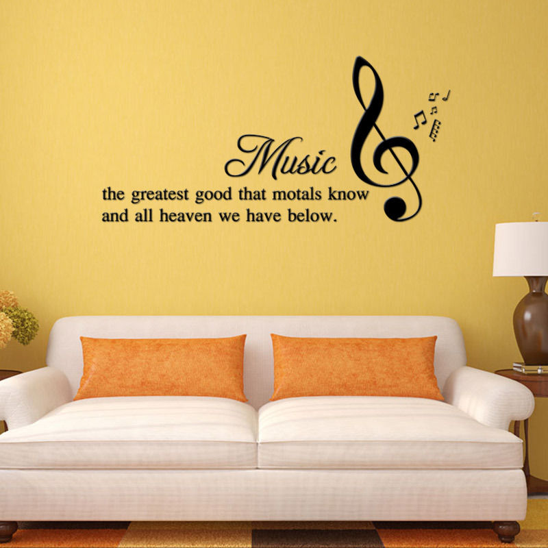 תמונה ממוזערת: Music is the greatest good - מדבקת קיר מוסיקה היא הדבר הטוב ביותר