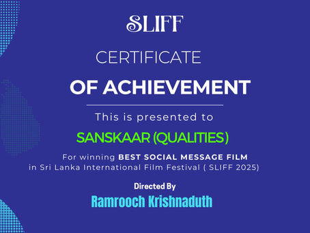 Sanskaar (qualities) won Best Social Message Film Award !!! Congratulations !!!