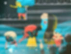 Illustration from Hear My Voice childrens book of immigrant family at southern border of United States
