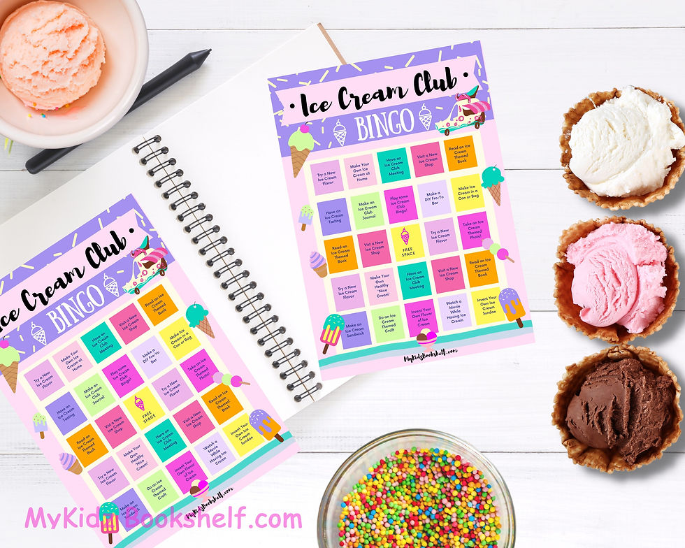 Ice Cream Bingo Free Printable kids summer party activity