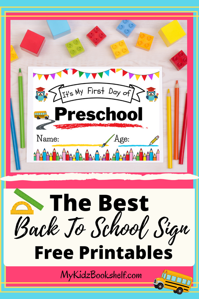 The Best Back to School Sign Free Printable for Kids - Perfect for ...