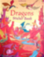 Usborne Dragons Sticker Book for boys and girls with dragons flying around a castle
